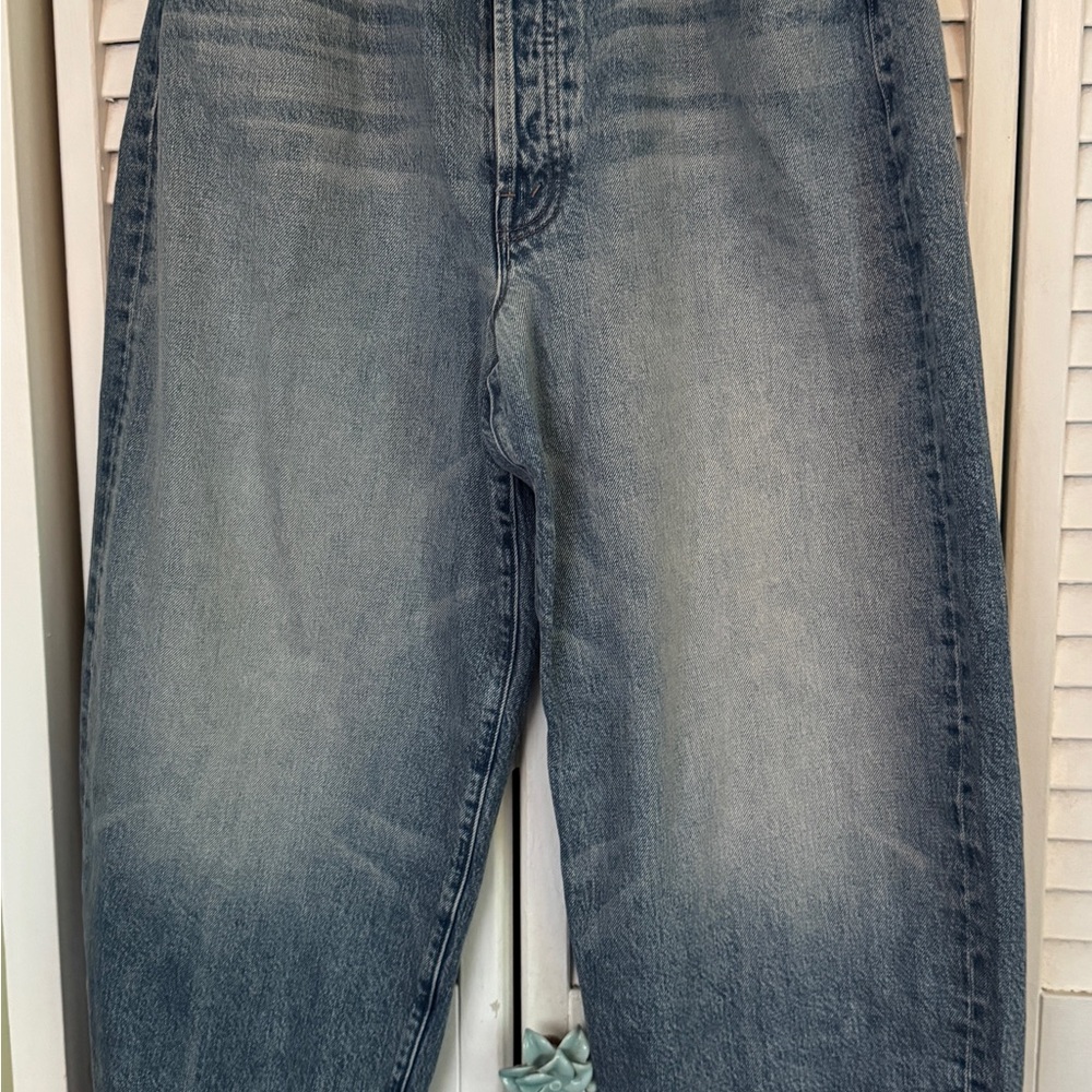 MOTHER Fangirl Button Skimp Cuff Women’s High-Waist BarrelJeans NWOT - Picture 3 of 9
